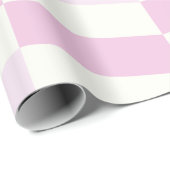 Zacht roze en wit, geweven omslagpapier cadeaupapier (Rol Hoek)