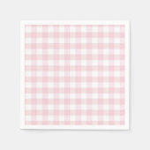 Zacht roze en wit gingham servet (Voorkant)