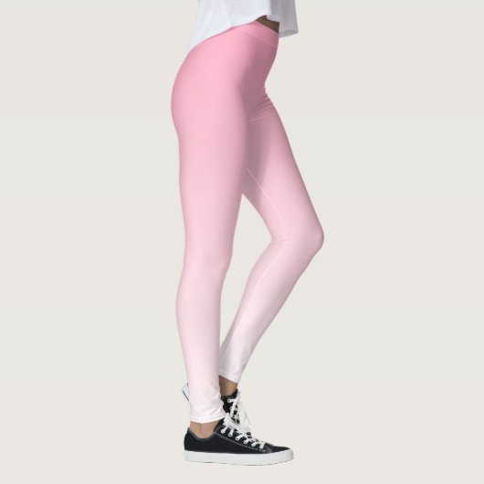 Zacht Roze en Wit Verloop Leggings (Rechts)