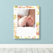 Zacht roze en witte Lijst Canvas Afdrukken (Insitu (Houten vloer))