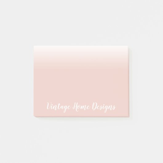 Zacht roze en witte ombre post-it® notes (Voorkant)
