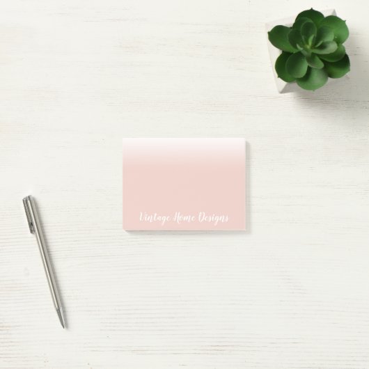 Zacht roze en witte ombre post-it® notes (Kantoor)