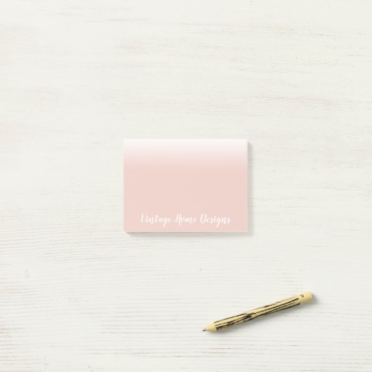 Zacht roze en witte ombre post-it® notes (Op bureau)