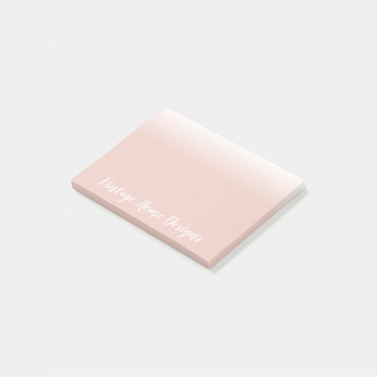 Zacht roze en witte ombre post-it® notes (Schuin)