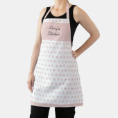 Zacht Roze en Witte Polka Dotted Schort (Insitu)