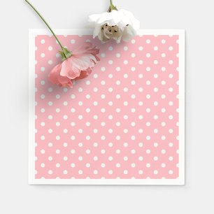 Zacht Roze en Witte Stippen Feestpapier Servet