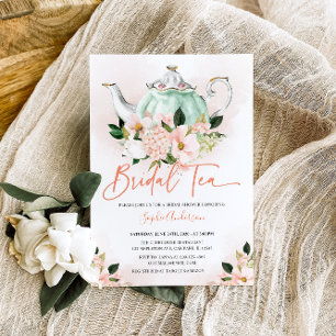 Zacht Roze Floral Bridal Tea Party Vrijgezellenfee Kaart