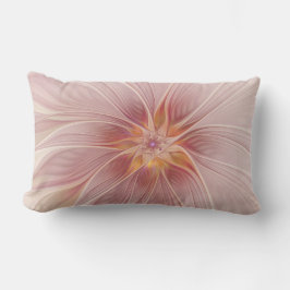 Zacht roze Floral Dream Abstract Moderne Bloem Kussen