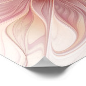 Zacht roze Floral Dream Abstract Moderne Bloem Poster (Hoek)