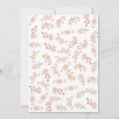 Zacht Roze Floral Heart sparen de Datum Kaart (Achterkant)