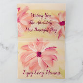 Zacht roze Floral Kaart (Binnen)