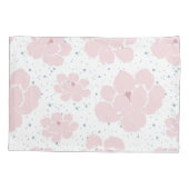 Zacht roze Floral Kussensloop (Achterkant)