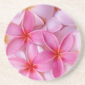 Zacht roze Floral Zandsteen Onderzetter (Voorkant)