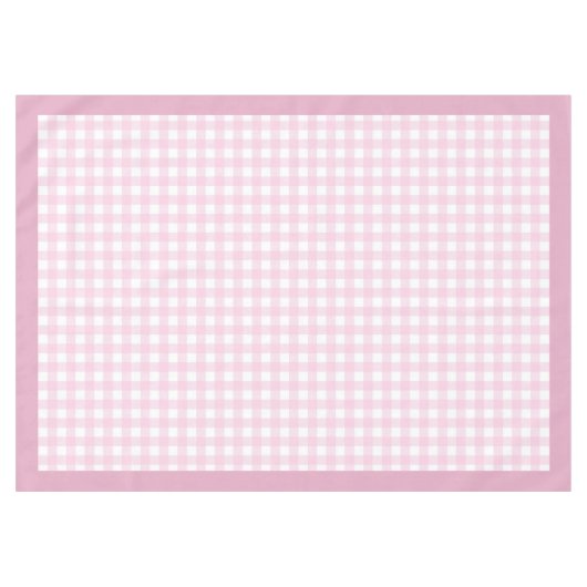 Zacht roze geplakt tafelkleed Classic Check Patter (Voorkant (Horizontaal))