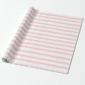 Zacht Roze Gestreepd Inpakpapier (Uitgerold)