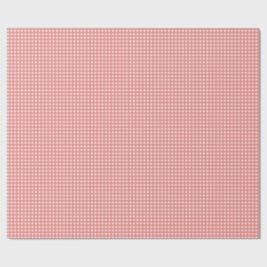 Zacht roze gingham check cadeaupapier (Vlak)
