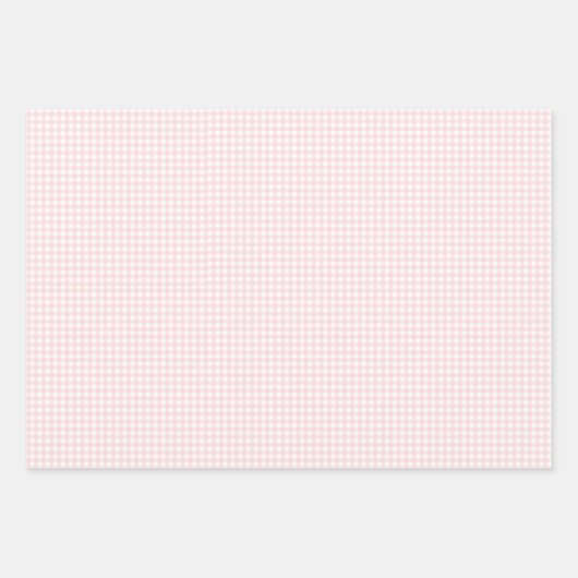 Zacht roze gingham-pakpapier inpakpapier vel (Voorkant 3)