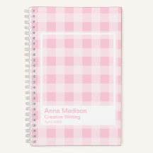 Zacht Roze Gingham Transparante Frame