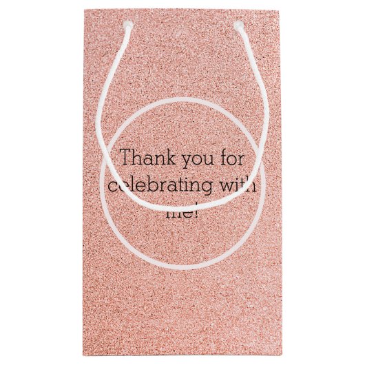 Zacht Roze Glitter Confetti Klein Cadeauzakje (Achterkant)