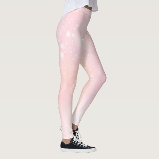 Zacht Roze Glitter & Sparkles Leggings (Rechts)