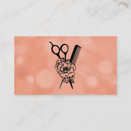 Zacht roze haarvlek visitekaartje (Achterkant)