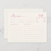 Zacht Roze Hand Getrokken Bow Vrijgezellenfeest Re Informatiekaartje (Voorkant / Achterkant)