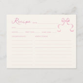 Zacht Roze Hand Getrokken Bow Vrijgezellenfeest Re Informatiekaartje (Voorkant)