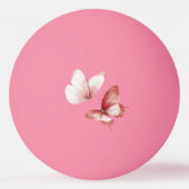 Zacht Roze Hart Bloem Pingpongbal (Achterkant)