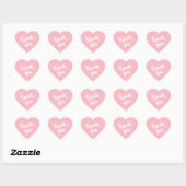Zacht Roze Hartsticker Bedankt Hart Sticker (Vel)