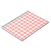 Zacht Roze Houndstooth Notitieboek (Linkerzijde)