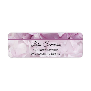 Zacht Roze Hydrangea Flower Return-adres Etiket