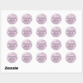 Zacht Roze hydrangea Flower Wedding Ronde Sticker (Vel)