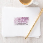 Zacht Roze Hydrangea Return Address Etiket (Insitu)