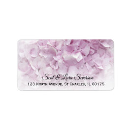 Zacht Roze Hydrangea Return Address Etiket