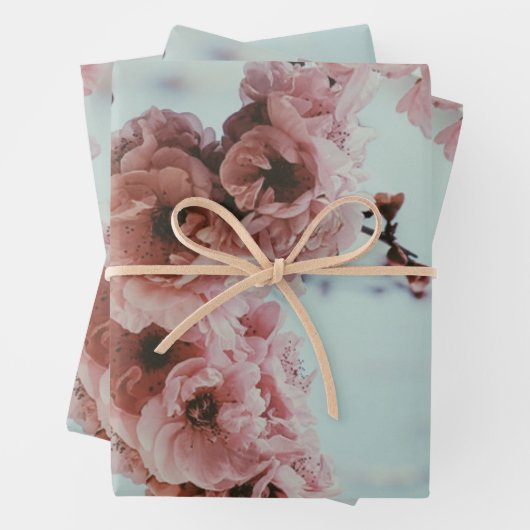 Zacht roze kersenbloesem inpakpapier (In situ)