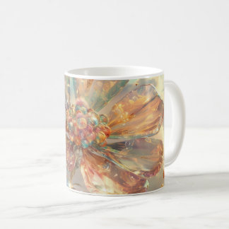 Zacht Roze Kristal Bloem Digitale Kunst Koffiemok