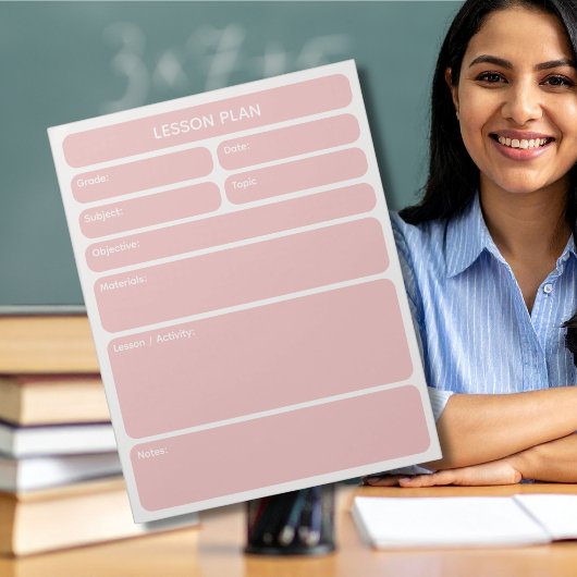 Zacht Roze Lesplanner Blok Notitieblok