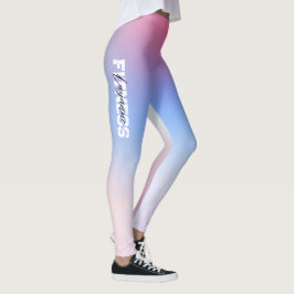 Zacht Roze Lichtblauw Gym Yoga Workout Leggings