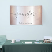 Zacht roze, lichtgevend, aantrekkelijk script mini spandoek (Beurs)