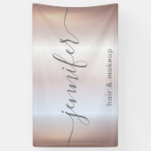 Zacht roze, lichtgevend, aantrekkelijk script mini spandoek (Verticaal)