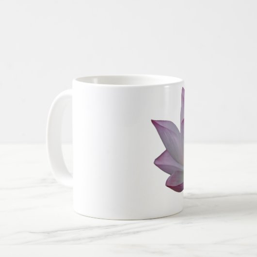 Zacht roze Lotus Flower Wedding Koffiemok (Voorkant links)