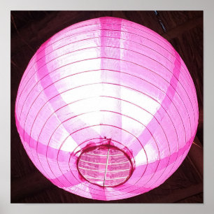 Zacht roze luminescentie Poster