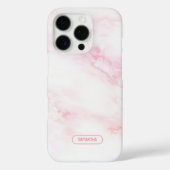 Zacht roze marmeren textuur Case-Mate iPhone case (Achterkant)