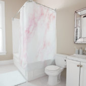 Zacht roze marmeren textuur douchegordijn (In situ)