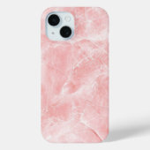 Zacht Roze Marmeren Textuur iPhone Case (Achterkant)