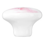 Zacht roze marmeren textuur keramische knop (Zijkant)