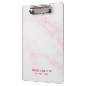 Zacht roze marmeren textuur klembord (Links)