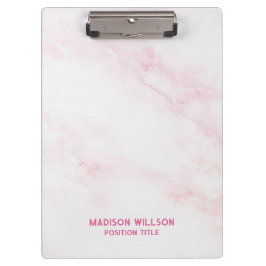 Zacht roze marmeren textuur klembord