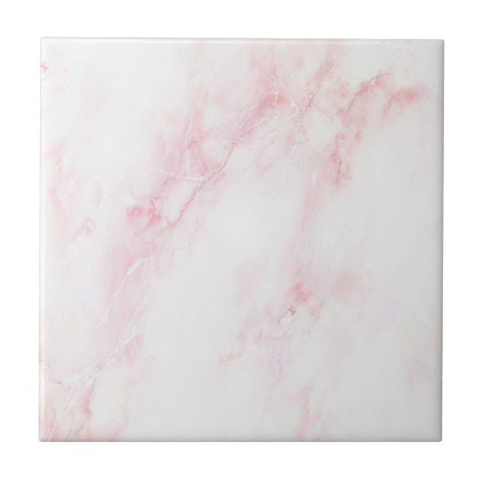 Zacht roze marmeren textuur tegeltje (Voorkant)