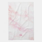 Zacht roze marmeren textuur theedoek (Verticaal)